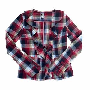 Free People Liberty Plaid Lightweight Blazer 2